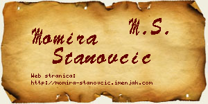 Momira Stanovčić vizit kartica